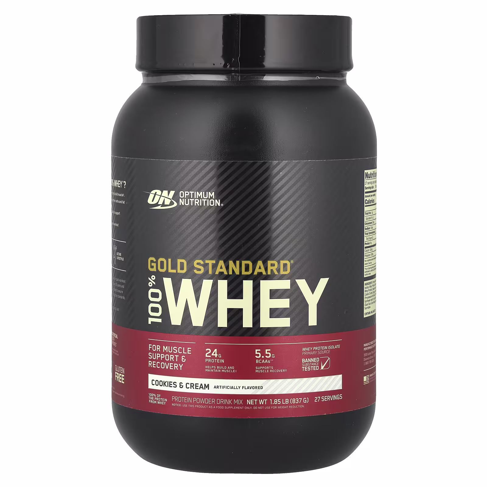 10 Optimum Nutrition Golod Stanard 100� Whey Cookies & Cream 837g